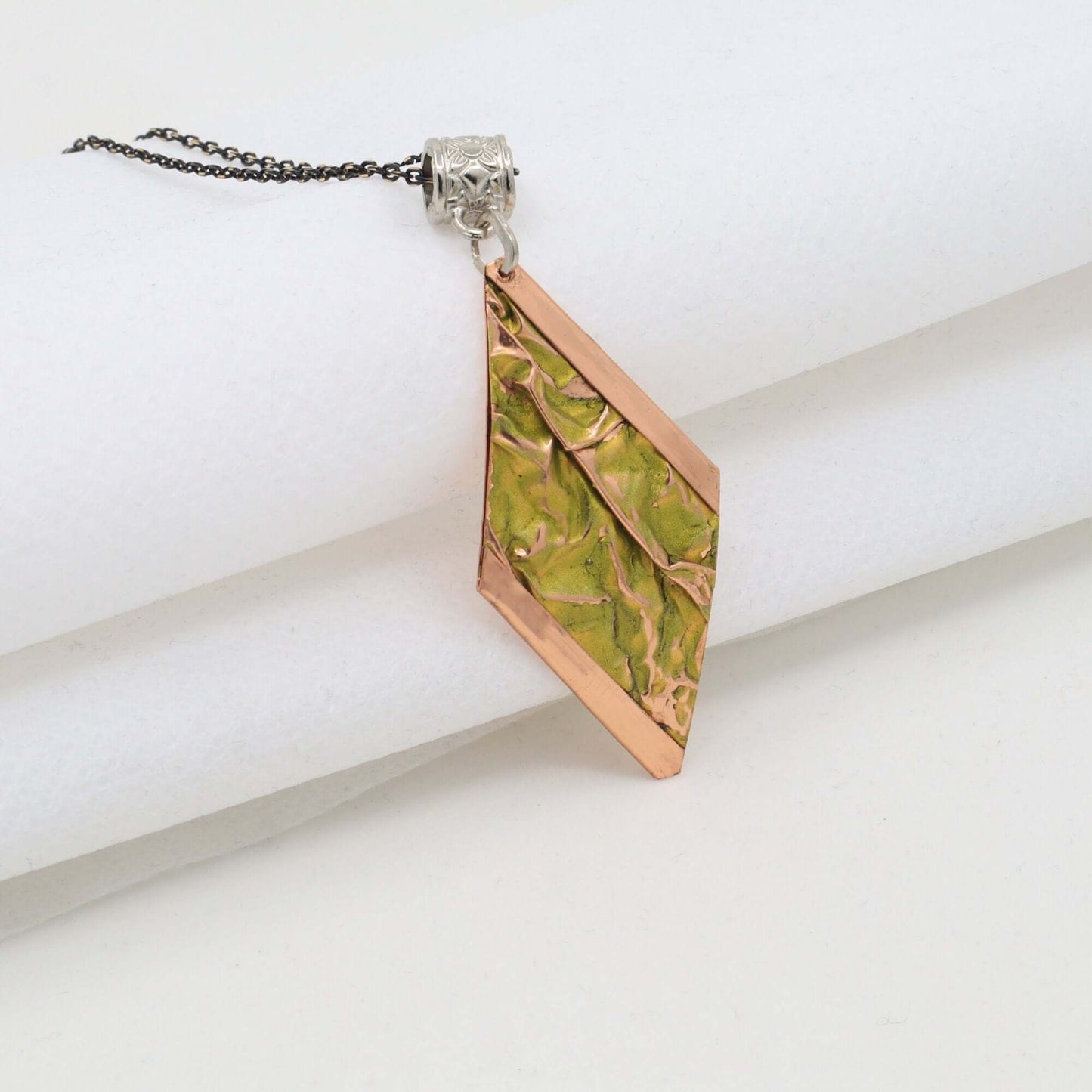 Yellow Copper Wrinkled Necklace Earring Adjustable Ring Bracelet Jewellery Set