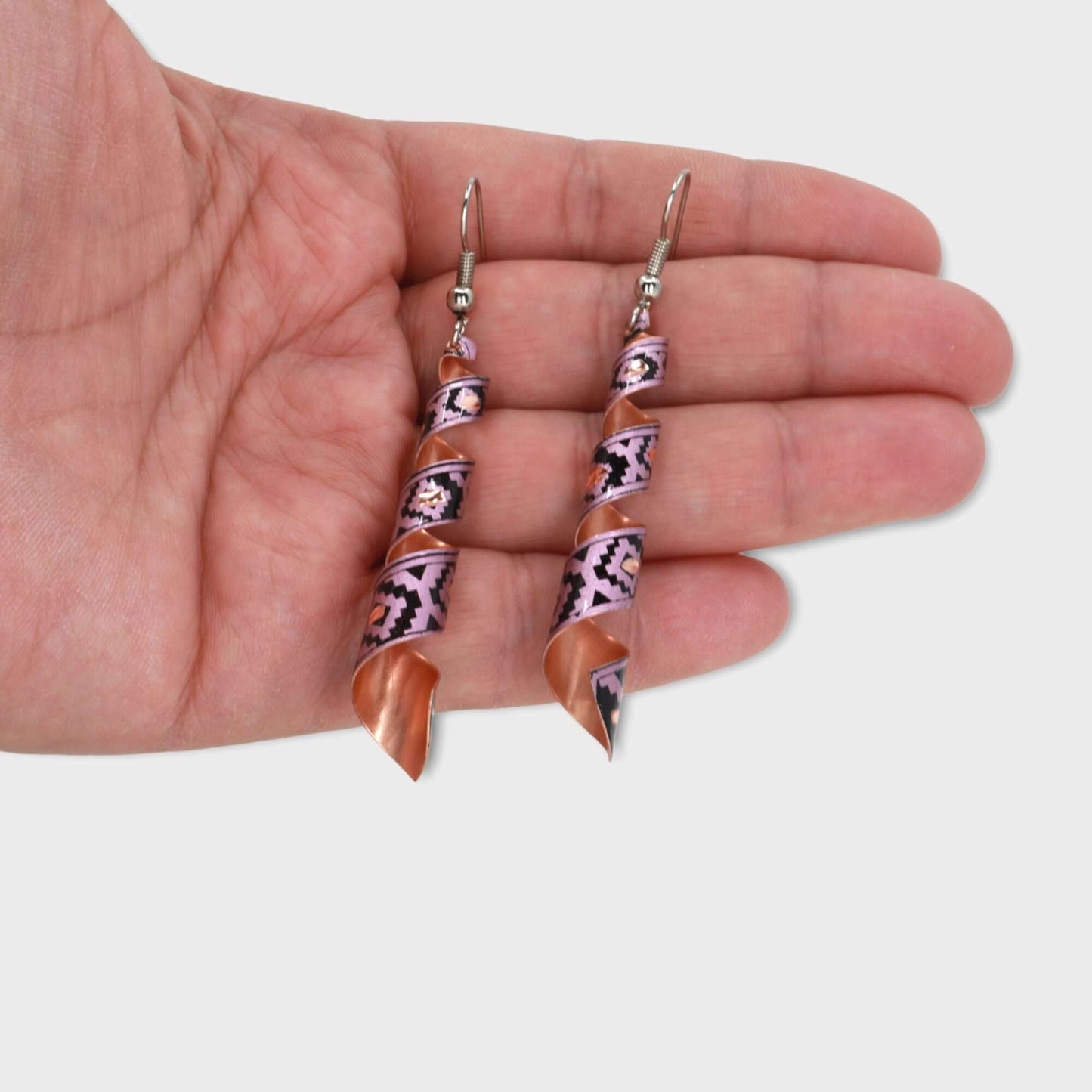 Auger Pink Copper Earring Jewellery Gift