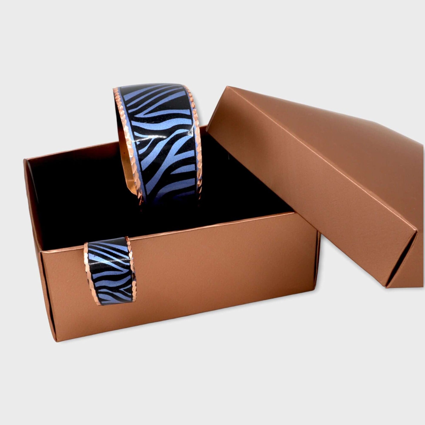 Blue Copper Adjustable Ring Bracelet Jewelry Set Jewellery