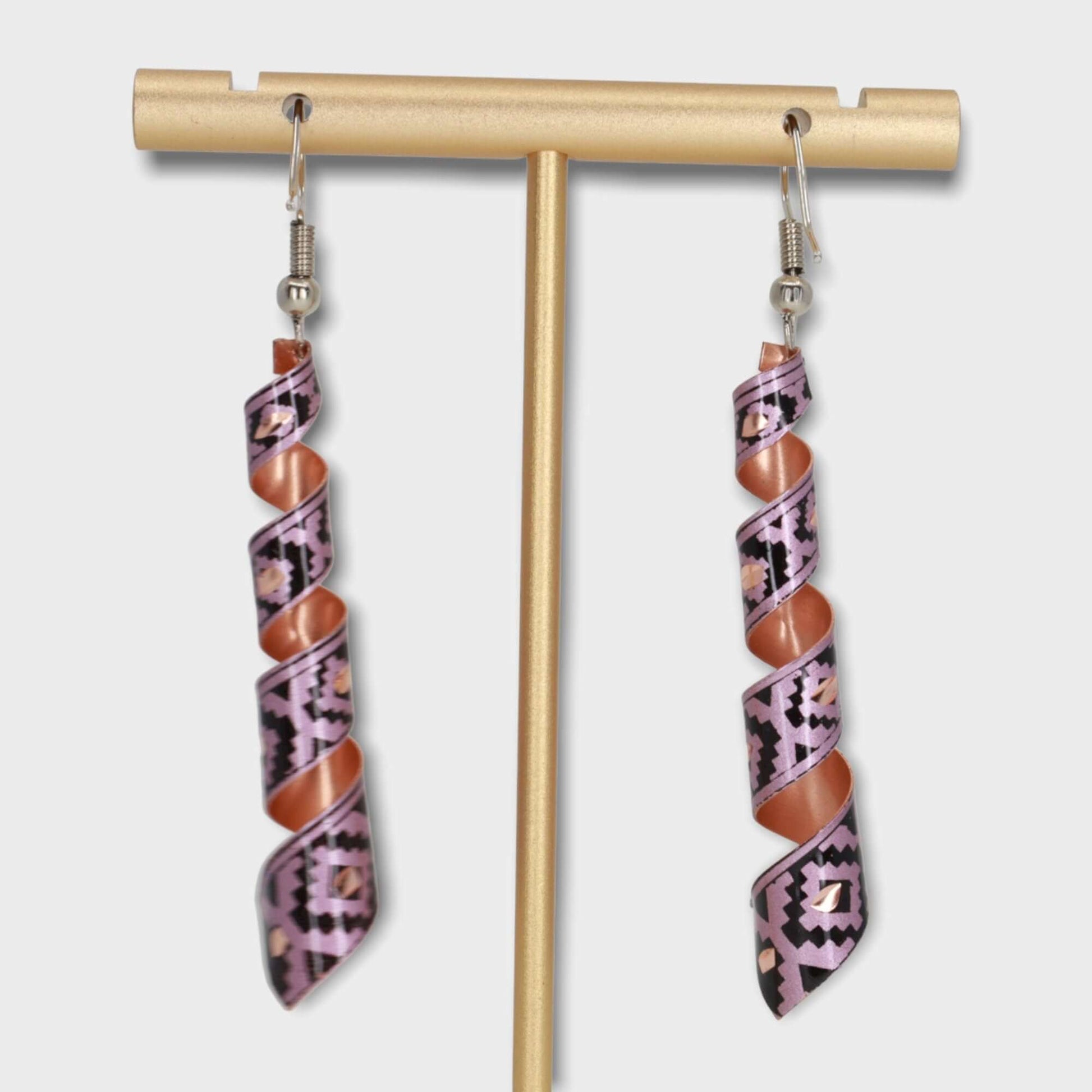 Auger Pink Copper Earring Jewellery Gift