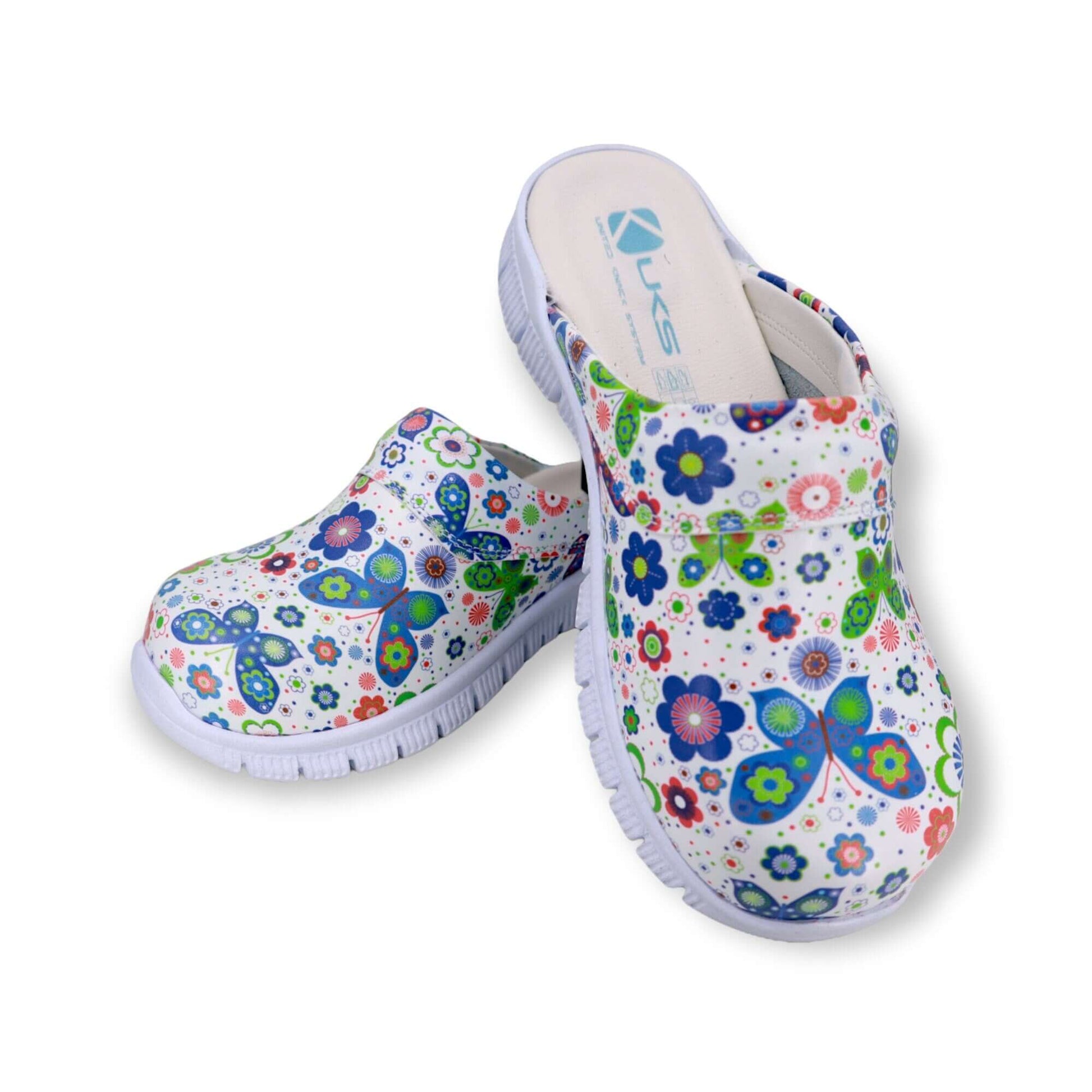 Butterfly Clomfortflex Leather Clogs Slippers Nursing Handmade, High Heel, Platform, Gift for Her, Gift for Women, Slip Resistant