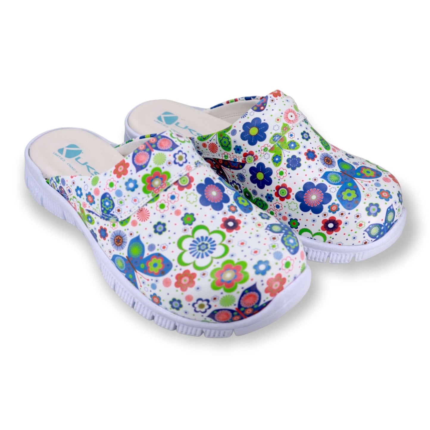 Butterfly Clomfortflex Leather Clogs Slippers Nursing Handmade, High Heel, Platform, Gift for Her, Gift for Women, Slip Resistant