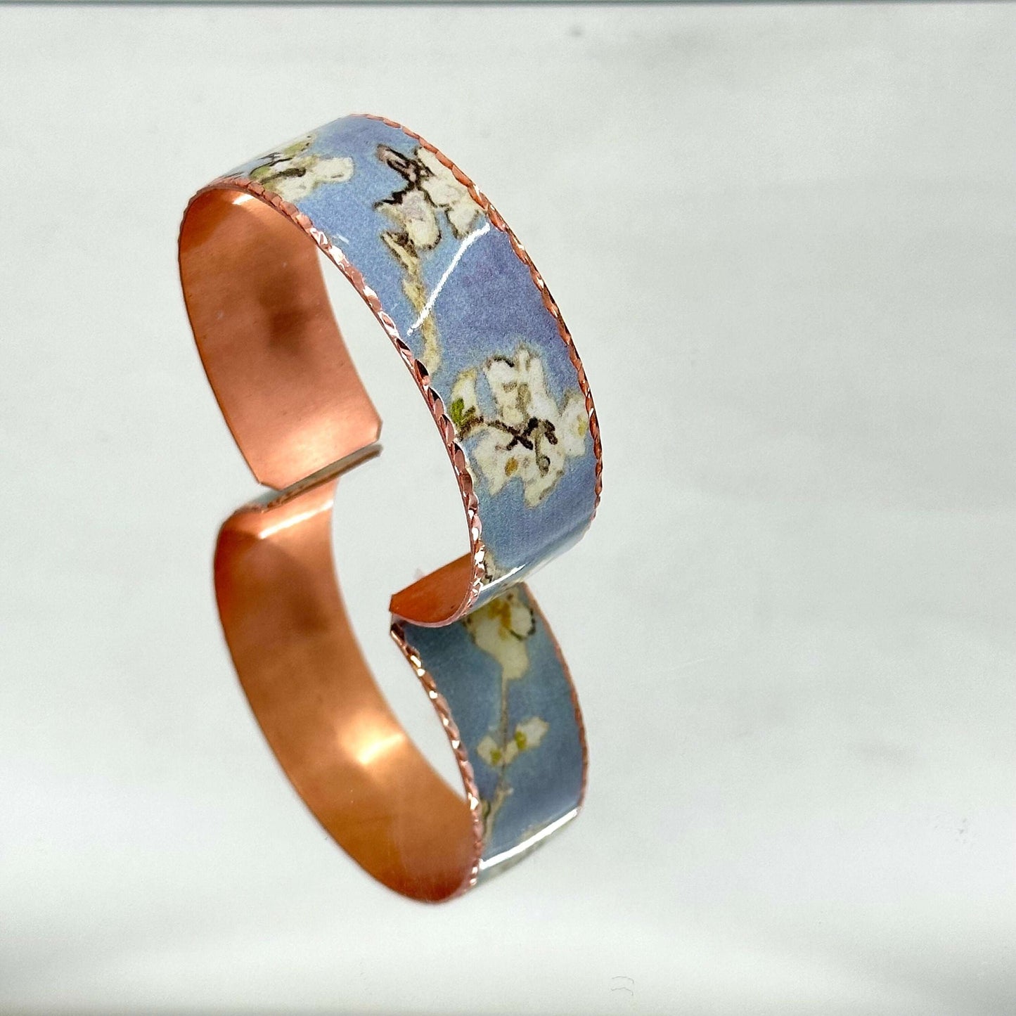 Van Gogh Almond Blossom Copper Adjustable Ring Earrings Bracelet Jewellery Set