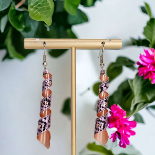 Auger Pink Copper Earring Jewellery Gift
