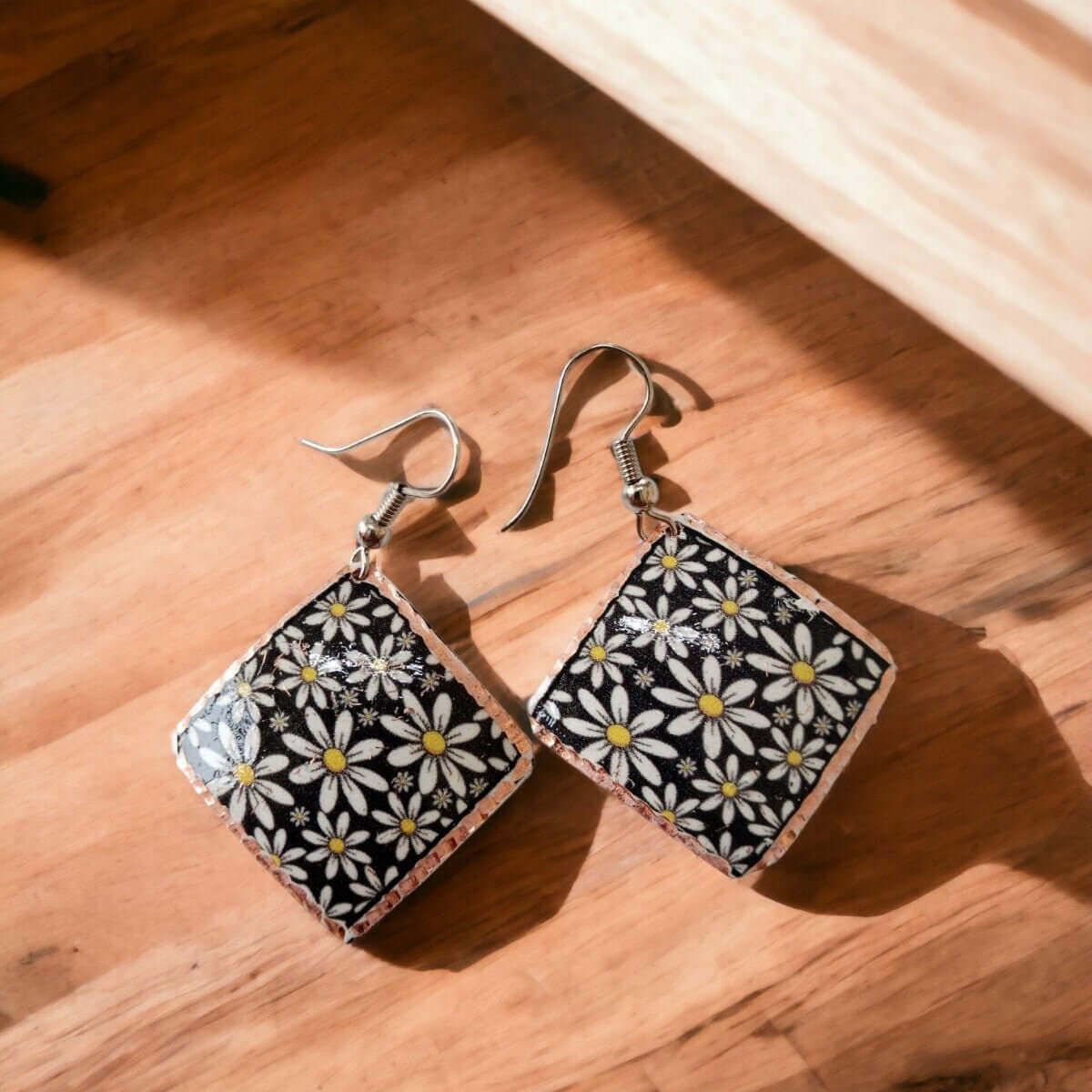 Daisies Copper Square Earring Jewellery Gift