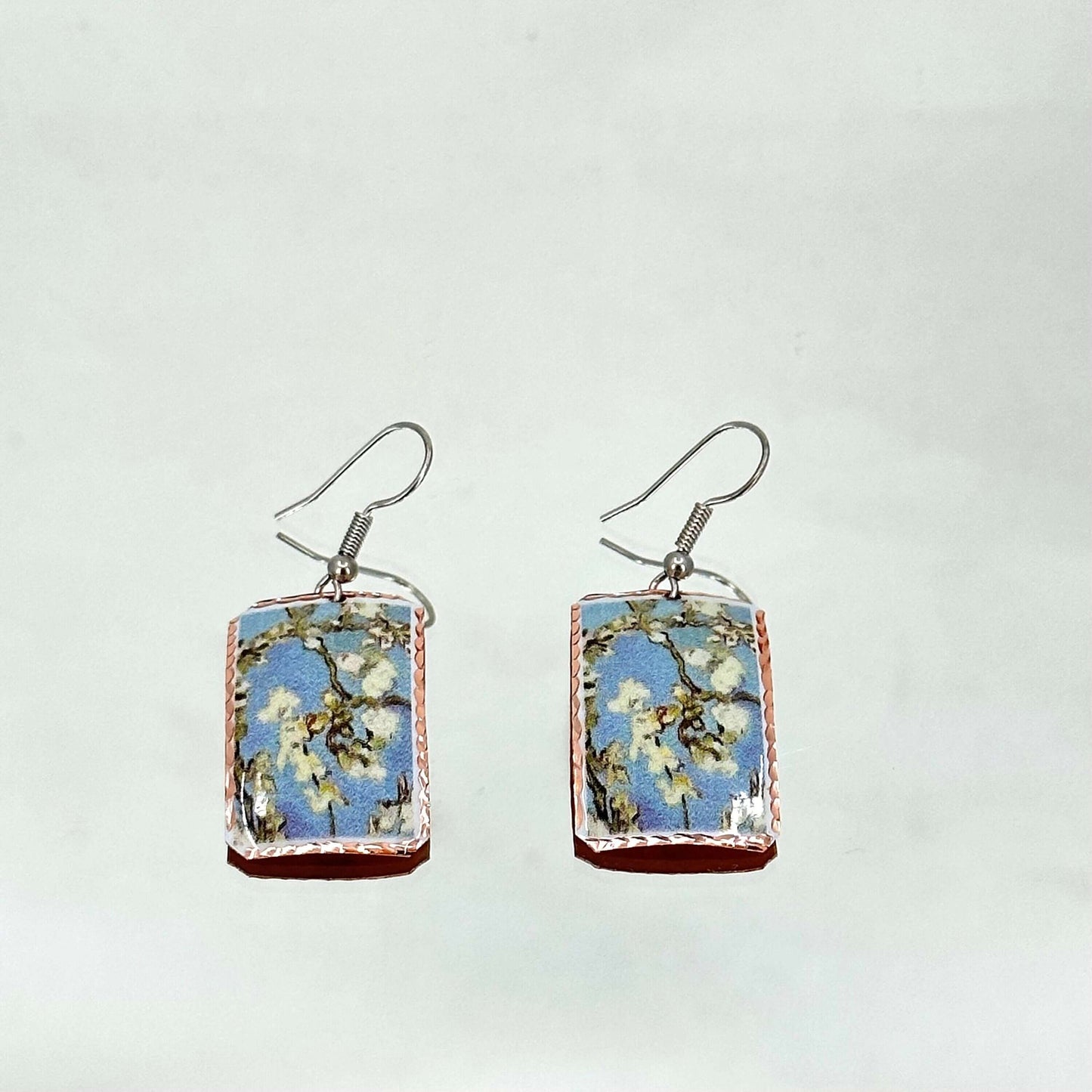 Van Gogh Almond Blossom Copper Adjustable Ring Earrings Bracelet Jewellery Set