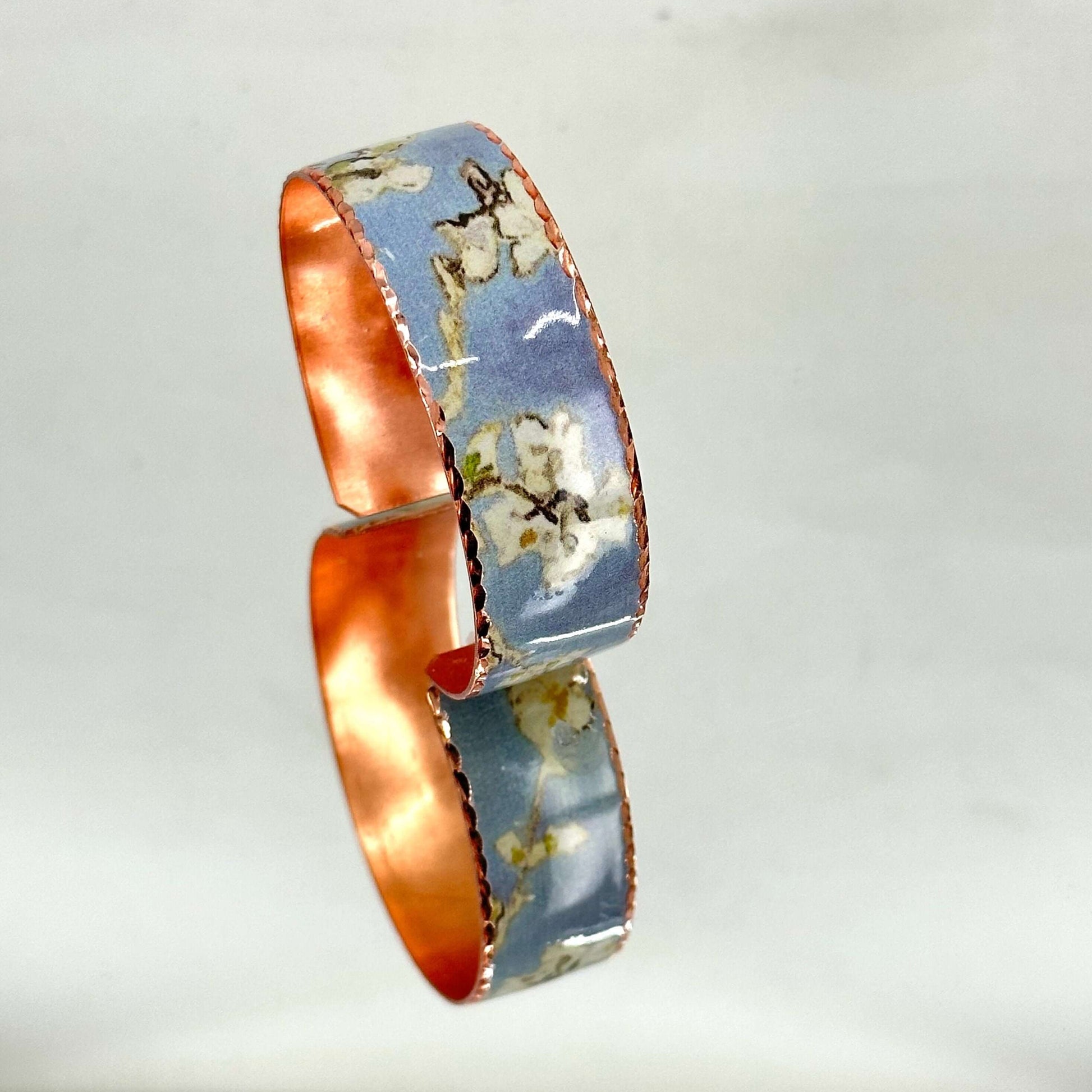 Van Gogh Almond Blossom Copper Adjustable Ring Earrings Bracelet Jewellery Set