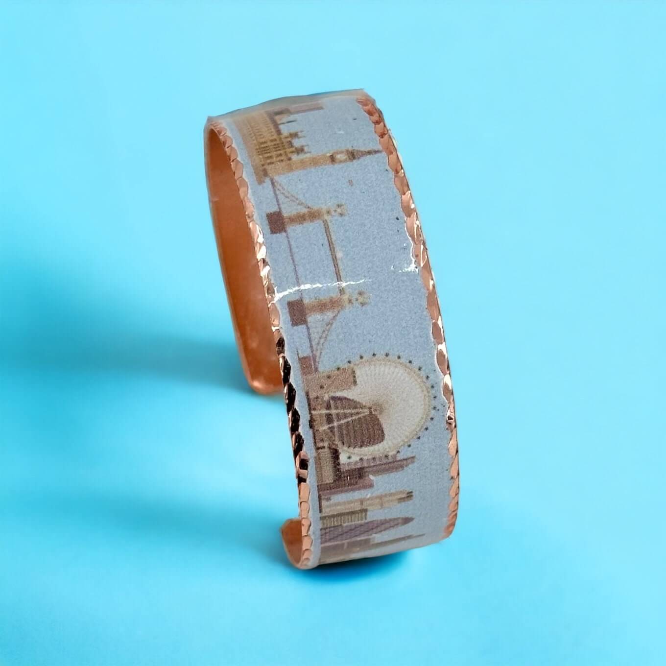 London Copper Adjustable Ring Bracelet Jewelry Set Jewellery
